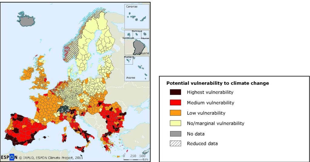 European Regions Vulnerability to climate