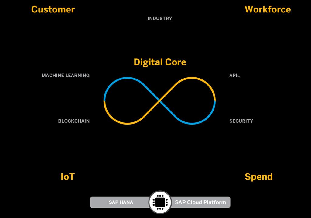 The right solutions to reach your transformation goals Start your transformation with the digital core: SAP S/4HANA The entire value chain is digitized, including the digital core that serves as the