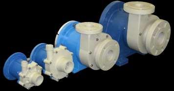 Series "M" molded centrifugal mag-drive pumps are suitable for moderate services and available
