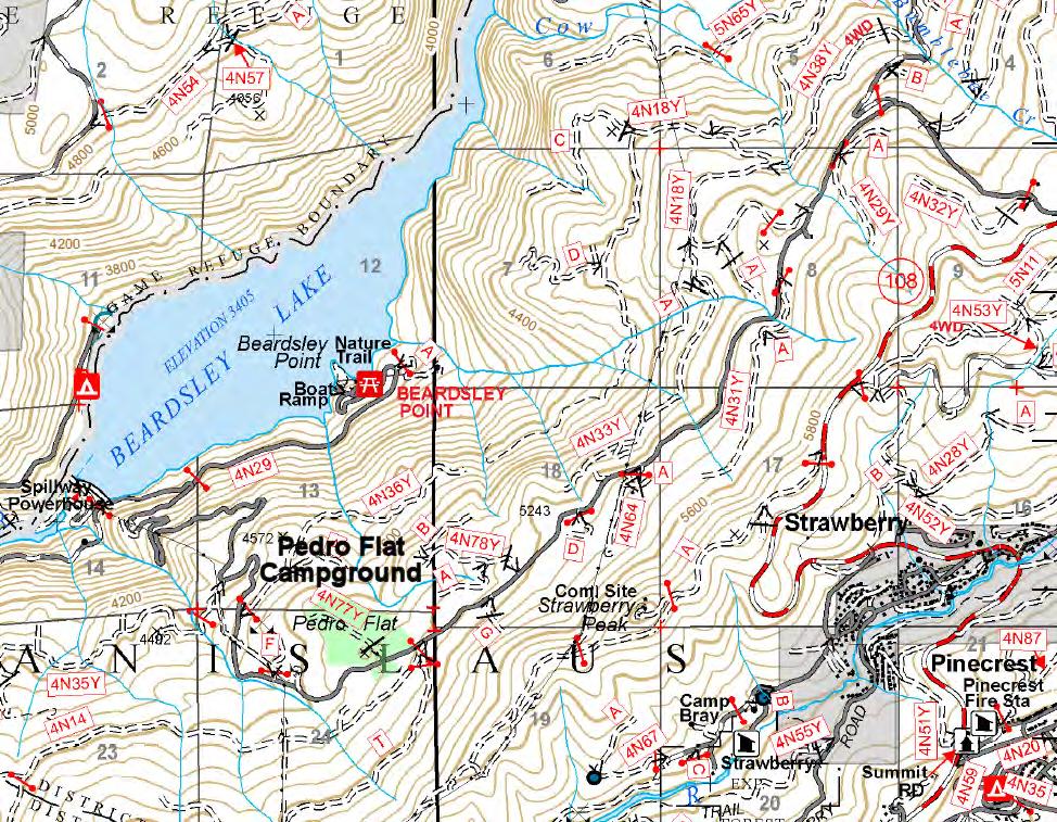 Environmental Assessment feasible location for a developed campground. A campground at Pedro Flat would help meet the current need for camping facilities created by Beardsley Reservoir users.