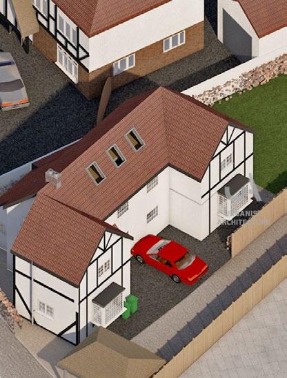 Our role here was to secure extension planning permission for this massive double storey addition to the house.