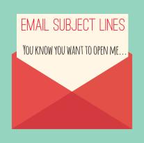 Email Subject lines are (almost) everything!