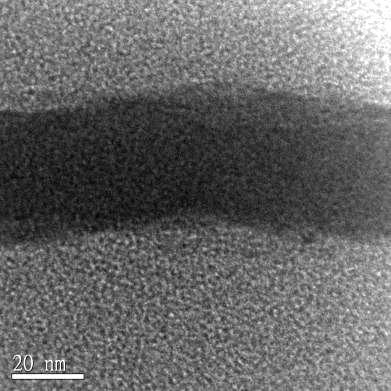 High-resolution TEM image A A area HREM image Polyimide Carbon