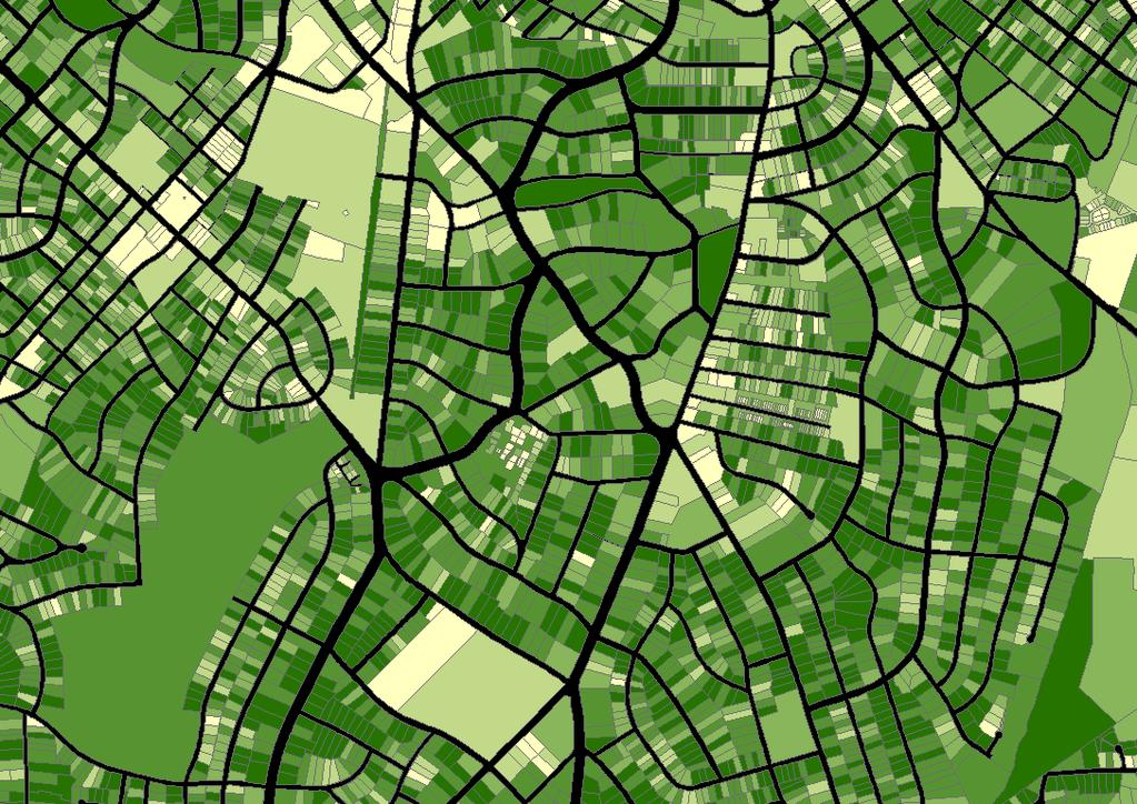 Tree Canopy (TC) metrics were summarized for each property in the County s parcel database (Figure 6).