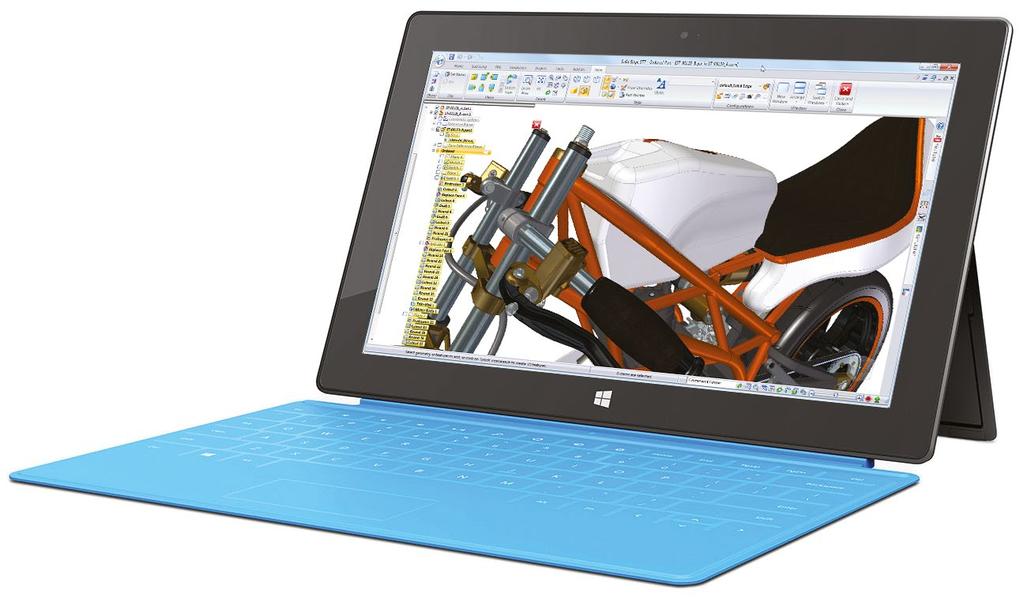 Enhanced Microsoft Surface Pro support The Microsoft Surface Pro offers full support for Solid Edge design tasks and expanded support for finger gestures is now included.