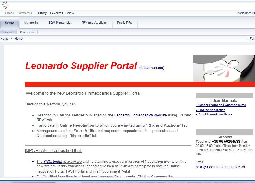 2. Home Page When you enter, a screen will appear showing key information about the portal and the general context.