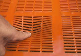 POLYURETHANE-Sieve Panels The Modular Principle simple and trouble-free Sieve and blind modules with standard dimensions in various lengths and in widths of 100 to 400 mm give a suitability for all