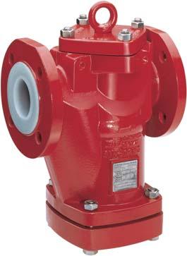 valves, sealless, PFA-lined Low-pressure safety