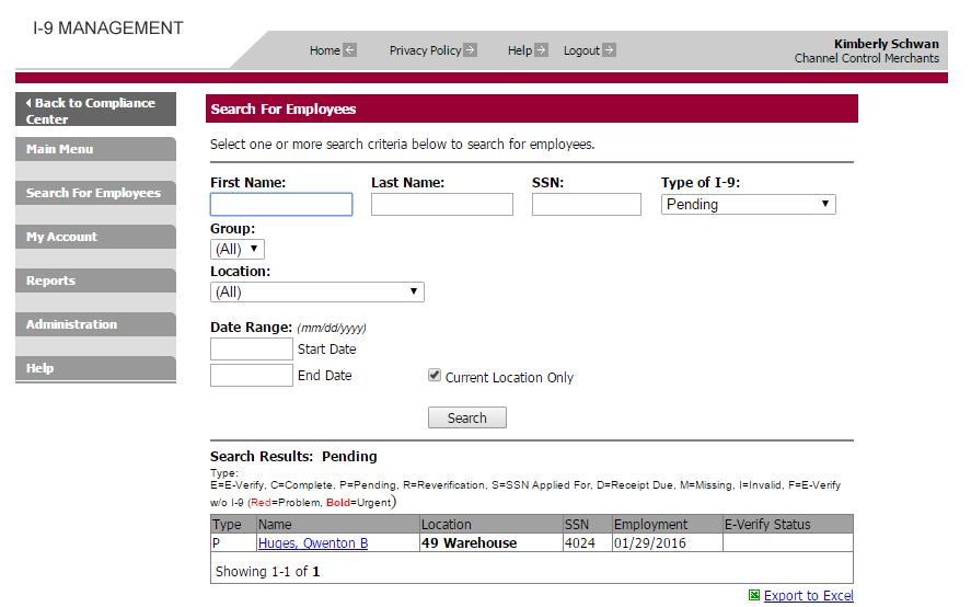 Step 4: Manager verifies Name, Location and Social