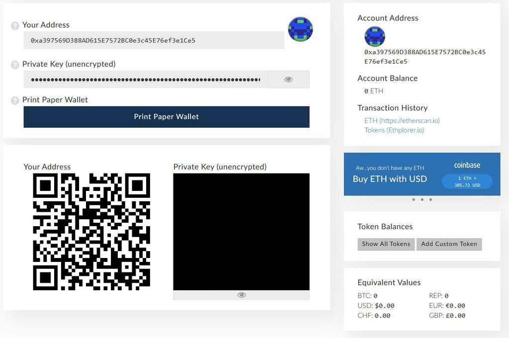 Congratulations, you have just created and logged in your personal Ethereum wallet!