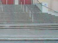 to the girls locker room is accessible.. - Install a ramp to the courtyard west of the auditorium.