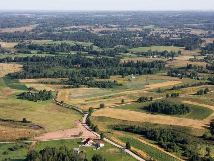 Mosaic landscapes in Latvia In Latvia - agricultural land and meadows are interspersed with groups of trees, forests,