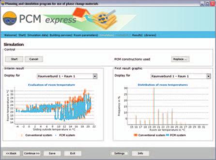 8 Micronal PCM Intelligent Temperature Management for Buildings Micronal PCM High Performance in Intelligent Building Concepts The PCMexpress Simulation Software The PCMexpress program was developed