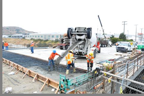 installation of false work for the bridges Drilling of CIDH pilings at