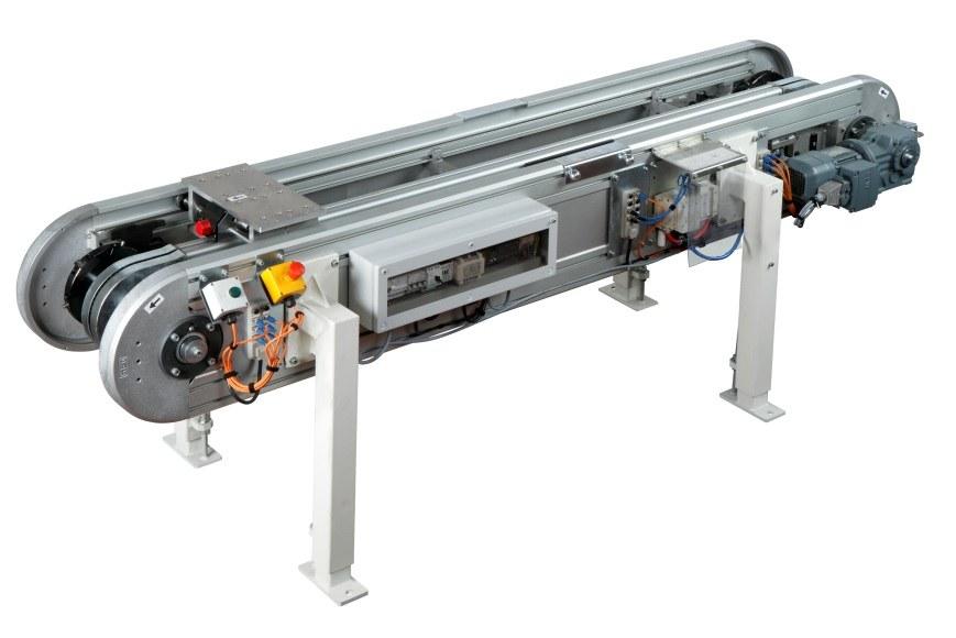 the upper transport level Loading conveyor belt on