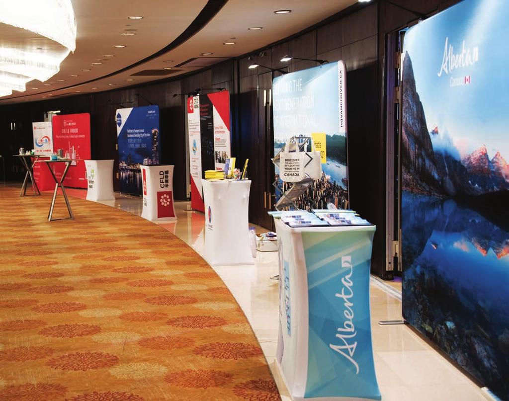 Opportunity to select larger footprint and pay only the difference in cost. Exhibit space in the main exhibit hall Includes: One (1) 4 x 4 meter printed fabric graphic. One (1) 42 HD TV Monitor.