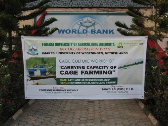 DATE 5 of 8 Figure 6 Banner of the workshop at the entrance of the Federal University of Agriculture in Abeokuta.