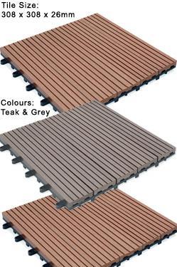 The Dura Tile range combines the ease and simplicity of snap in place installation with the beauty and durability of wood plastic composite tile.