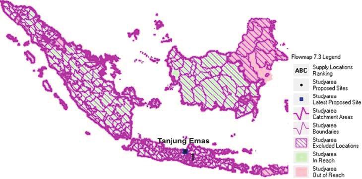 30 Heru Sutomo and Joewono Soemardjito / Procedia - Social and Behavioral Sciences 43 ( 2012 ) 24 32 Method of analysis using the FlowMap in this research is based on the result of catchment area
