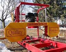 Woodchuck Mill! - Saws 24 inch logs 16 feet long - Up to 18 hp engine - Steel Box Beam Construction! (No angle iron!) Starts at $5249 Check it out at: www.portablesawmill.