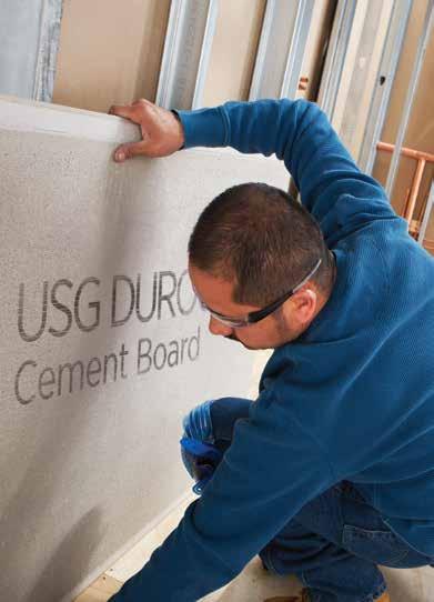 USG Tile & Flooring Solutions Lightweight cement board Easy to cut and