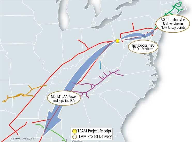Texas Eastern Appalachia to Market Expansion Project (TEAM 2014) Texas Eastern s Appalachia to Market Expansion Project 2014 offers the unique opportunity for moving emerging natural gas supplies