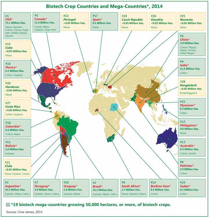 BIOTECH CROP COUNTRIES AND