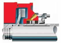 Optional Expeller Seal uses centrifugal force to expel fluid from the seal chamber.