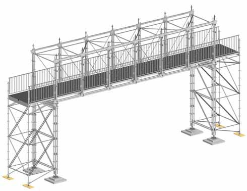 15. Movement by crane onto the preassembled supports. Fig. 27 Dismantling the Allround Bridging System To dismantle the bridge, the sequence of working steps described for assembly must be reversed.