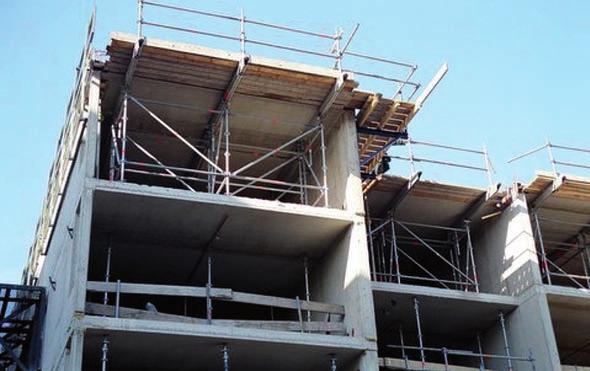 Multiple support levels After initial set a poured concrete floor takes time to reach its maximum strength.