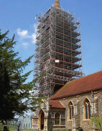 Structural scaffold church towers S c a f f o l d f o r d i f f i c u l t s t r u c t u r e s.