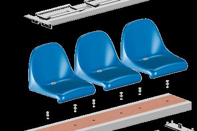 Event stands benches and bucket seats You