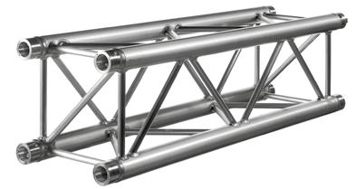 Truss system contains 3-chord and 4-chord transoms of aluminium. They are available as H30 and H40 series.
