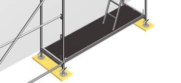 4 3 External scaffolding access Aluminium landing-type stairways with guardrails for convenient external access allowing the