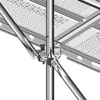2 2 Diagonal bracing O-ledger, horizontal-diagonal Bay width 2 Bay length The O-ledger, horizontal-diagonal 1, with wedge-heads serves to brace horizontal levels in scaffolding without standard decks