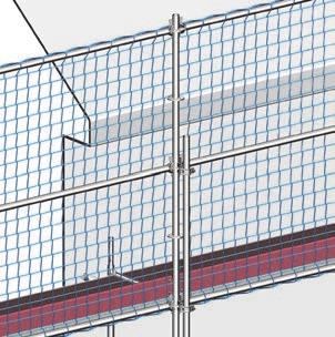 Pedestrian protection, brick guard, scaffolding enclosure The U-walkway beam 1 is