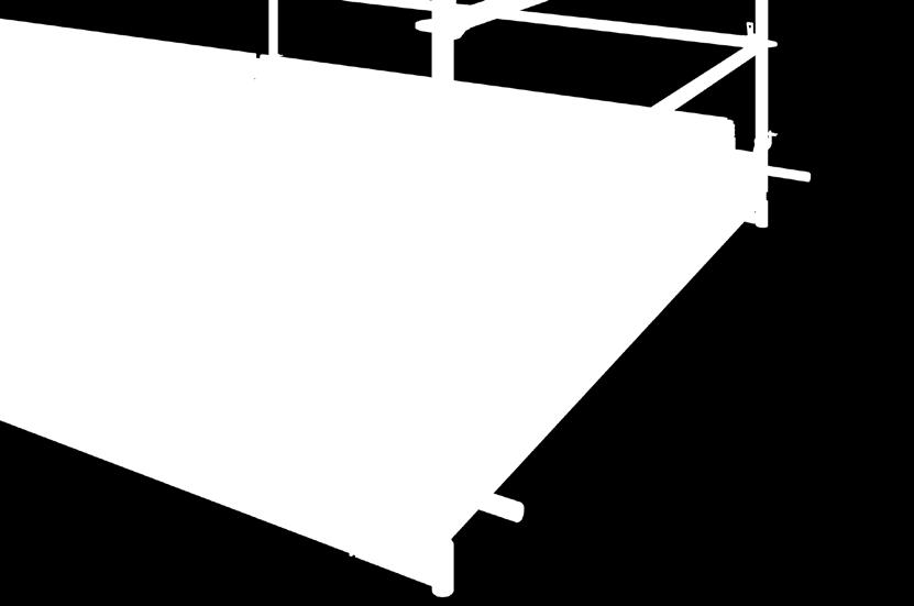 100 W Example for use of the railing clamp on fascia: Example for use of the railing clamp on floor