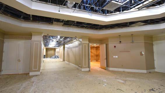 greater flexibility of use. The project will expand Ballroom A, as well as renovate and refinish Ballroom B, and the associated conference center corridors, gathering areas and storage rooms.