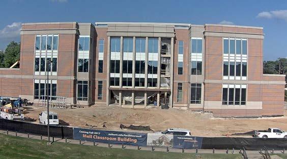 The project will include a 69,000-square-foot Mell Classroom Building addition to the existing Ralph Brown Draughon Library, 38 new and renovated