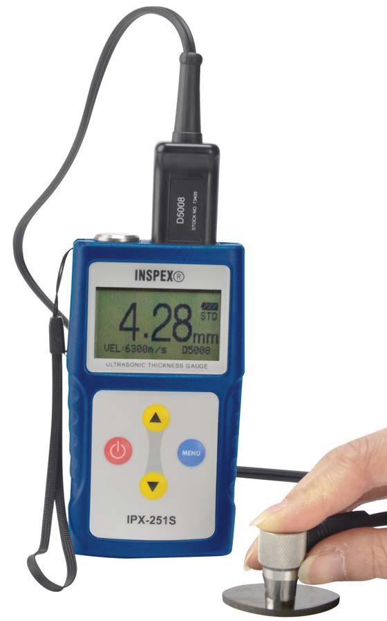 Ultrasonic Thickness Gauge IPX-251S Handheld ultrasonic thickness gauge for thickness measurement of various materials.