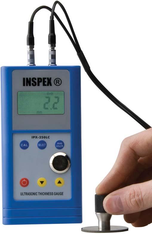 Ultrasonic Thickness Gauge IPX-250LC Handheld ultrasonic thickness gauge basic model with 11 pre-set sound velocity for various materials.