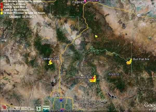 Watershed impact from Sunflower Fire Sunflower Fire