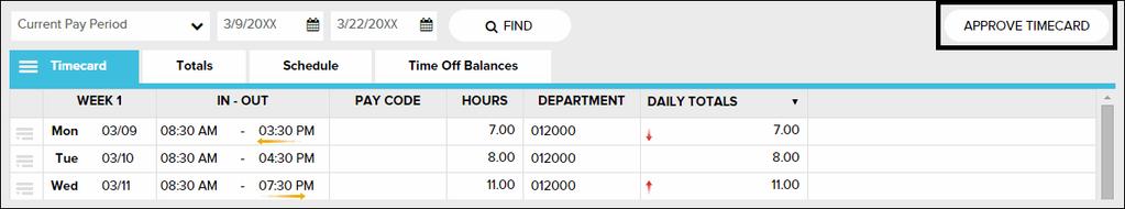 Approving Your Timecard, if Required Tip: Want to see a short demonstration on how to approve your timecard? Click here and enter your ADP Workforce Now user name and password.
