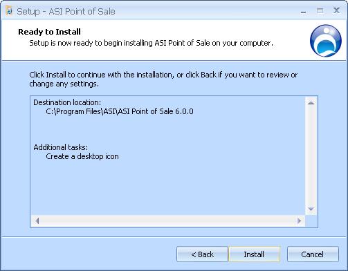 On this screen, the setup program will scan your computer and determine which additional components will be required to be installed prior to installing ASI Point of Sale.