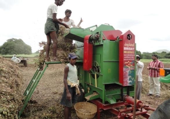 80, 000. VII. Threshing equipment 7.1. Groundnut fresh pod thresher It is suitable for stripping of groundnut pods from harvested crop and consists of a wire spike type cylinder powered with 2 H.