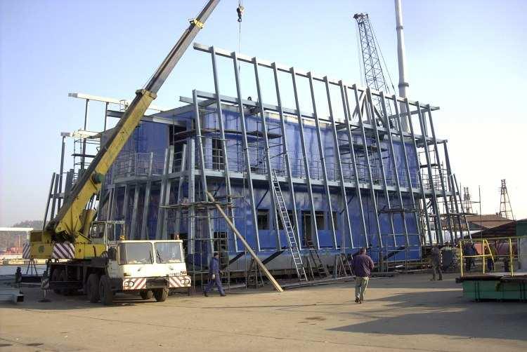 Steel structure for offshore wind farms Fabrication of transformer platform for