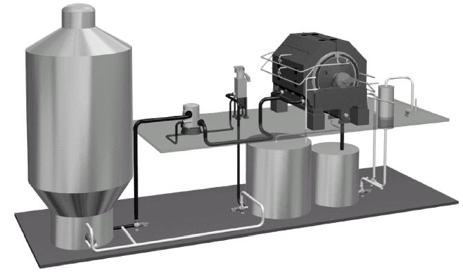 Typical layout of a DD-washer Pulp storage tower