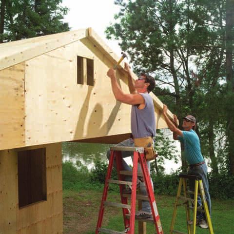 you specify. So you can order trusses to fit any span or width of shed without worrying about strength issues. To make a longer shed, simply order more trusses, one more for every 2 ft.