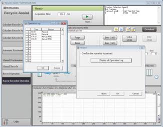 Sample System Configuration Recycle-Assist is special software for the LC-0AR semi-preparative and LC-0AP large-scale preparative recycle systems, based on the following four systems: LC-0AP
