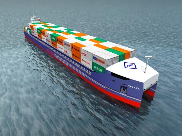 Figure 6.1: The new Futura Carrier container ship for inland waterways will release less NO X and P 10 emissions than traditional ship technologies.
